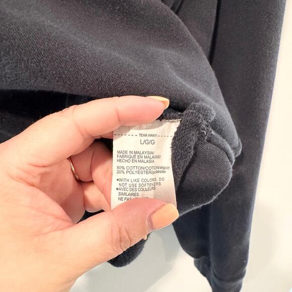 Under Armour Pullover Black Womens Large Boxy Fit Cropped Athleisure Comfy - Picture 5 of 7